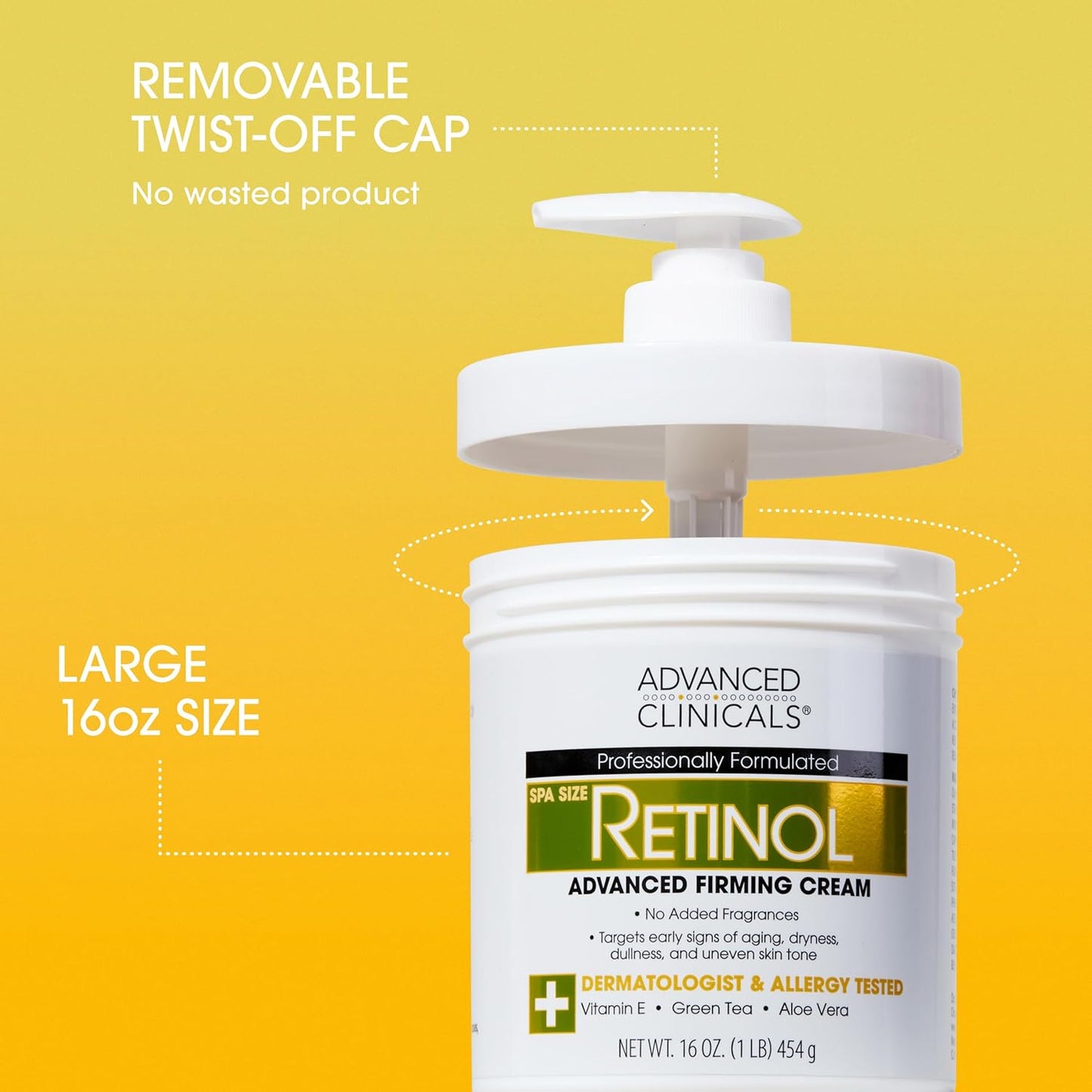 Advanced Clinicals Unscented Retinol Body Lotion & Face Moisturizer + Manuka Honey Body Cream For Women & Men | 2PC Skincare Set Helps Reduce Appearance Of Crepey Skin + Extremely Dry Skin, 2pc Set