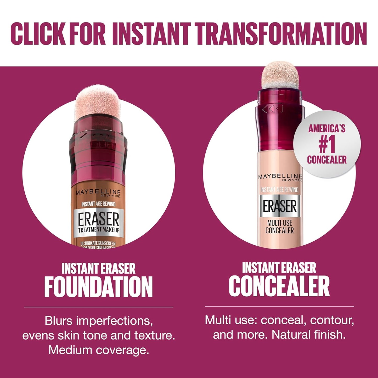 Maybelline Instant Age Rewind Eraser Foundation with SPF 20 and Moisturizing ProVitamin B5, 300, 1 Count (Packaging May Vary)