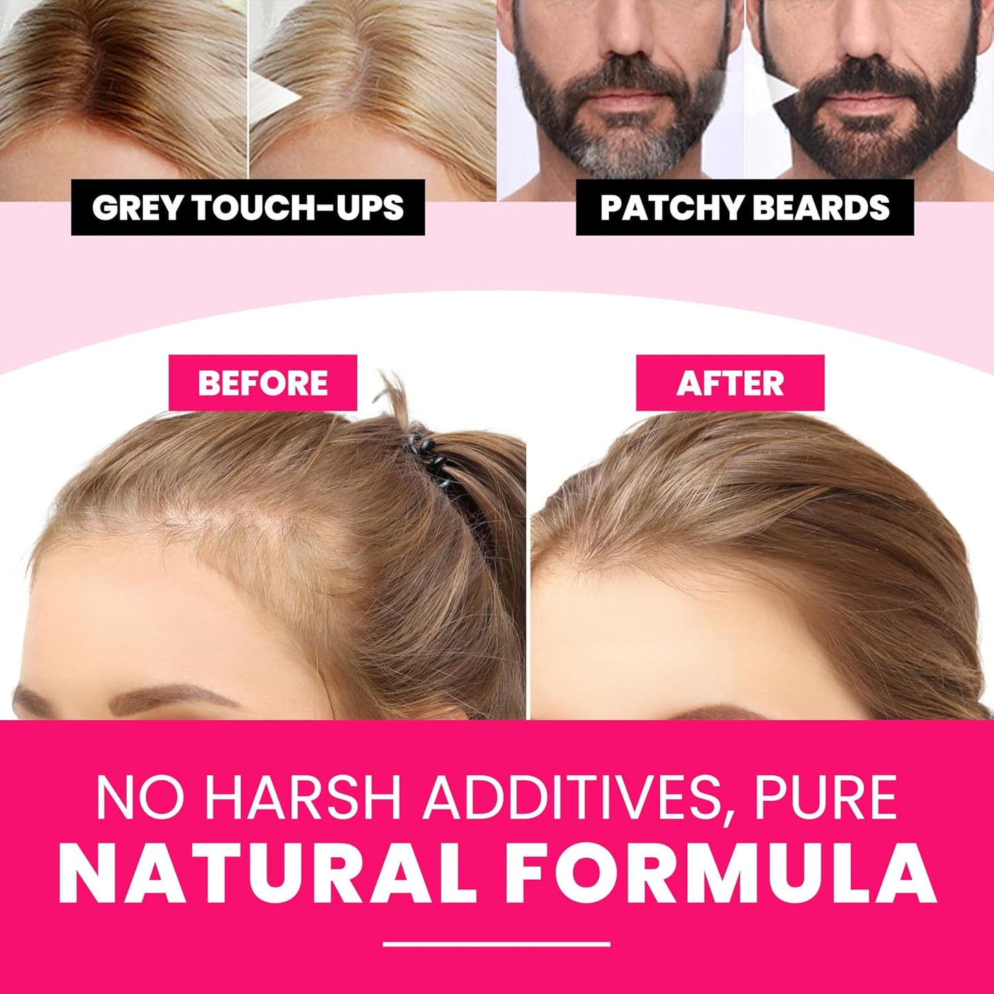 VELO Hairline Powder–RED BROWN Hair Root Touch Up Powder for Women & Men–Instantly Covers Gray Hair, Thinning Hair & Bald Spots–Sweatproof Root Cover Up–Puff & Mirror Compact, 13 Shades