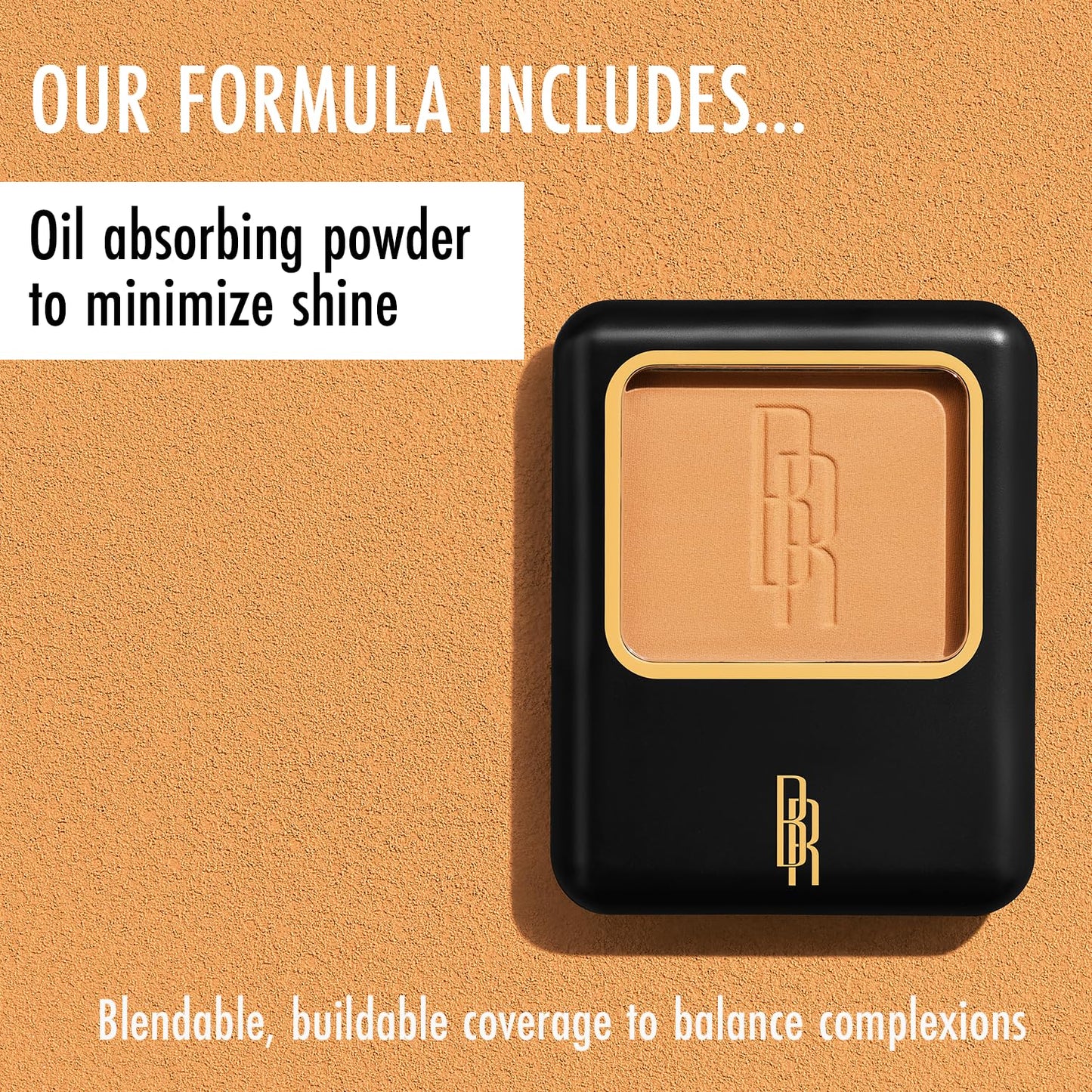 Black Radiance Natural Matte Foundation Powder, Minimizes Shine, Warm Hazelnut
