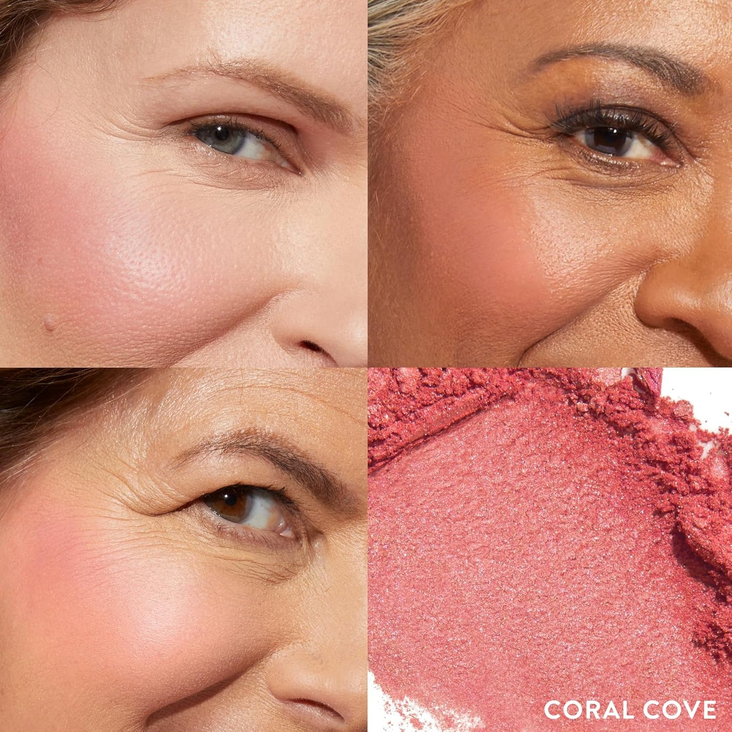 LAURA GELLER NEW YORK Baked Blush-n-Brighten Marbleized Blush - Coral Cove - Creamy Lightweight - Natural Finish